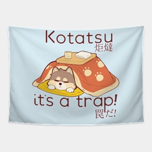 wolf in a Kotatsu it's a trap Tapestry