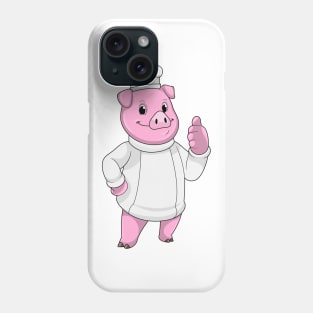 Pig as Cook with Chef hat Phone Case