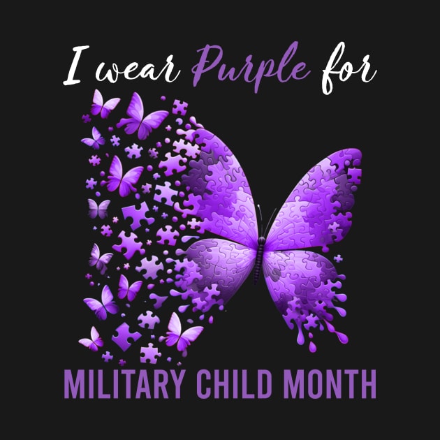 Purple Up For Military Kids Military Child Month, In April We Wear Purple by artbyGreen