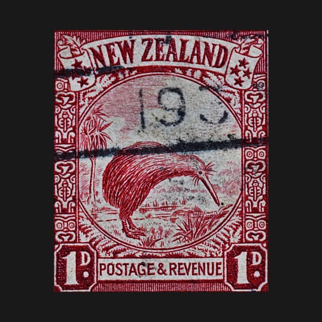 1935 New Zealand Stamp - Brown Kiwi by Bobbex