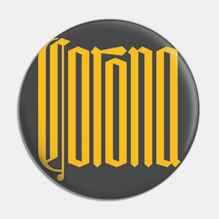 Corona wordmark Pin