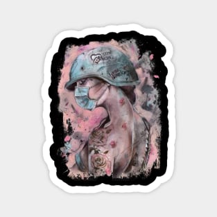 Healthcare pink girl Magnet