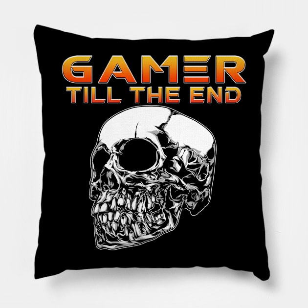 Gamer Till The End Pillow by Shawnsonart