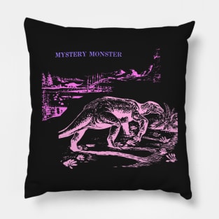 MYSTERY MONSTER pink dinosaur lizard reptile Pillow