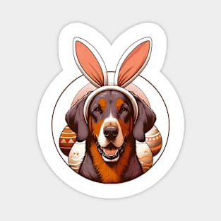 Bavarian Mountain Scent Hound in Bunny Ears Easter Delight Magnet