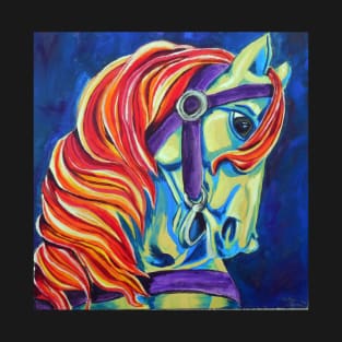 Colorful Horse - Acrylic Painting T-Shirt