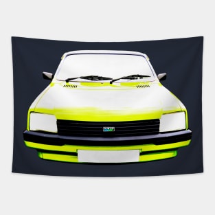 Austin Metro 1980s classic car high contrast Tapestry