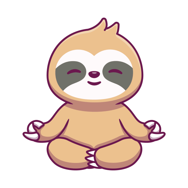 Cute Sloth Yoga by Catalyst Labs