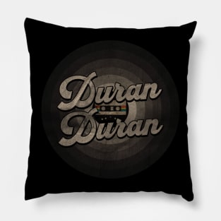 Duran First Name Retro Tape Pattern Vintage Styles Pillow