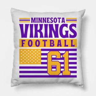 Minnesota Vikings 1961 American Flag Football Pillow