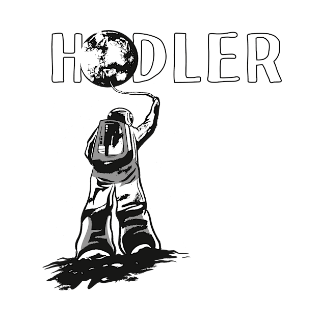 Hodler Astronaut to the Moon Crypto Currency by gillys