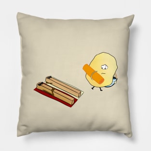 just frying on the beach (cute potato and french fries pun) Pillow