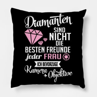 Diamanten kamera objektive (white) Pillow