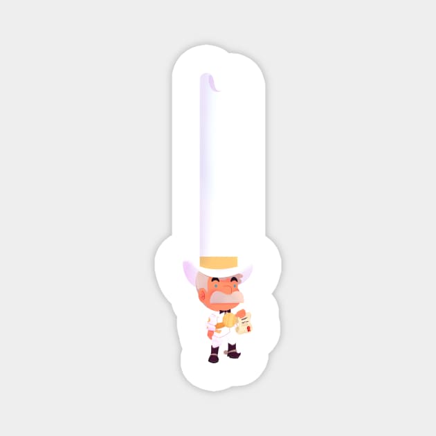 Doug Dimmadome Chibi Sticker Magnet by jazzyscribbles