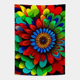 Colorful Rainbow Flower 104 Tapestry