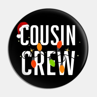 Christmas Cousin Crew Santa Hat Men Women Kids Pin