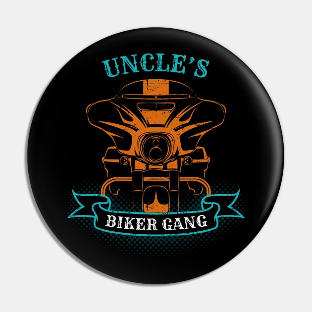 Uncle's Biker Gang Father's Day Pin by DwiRetnoArt99