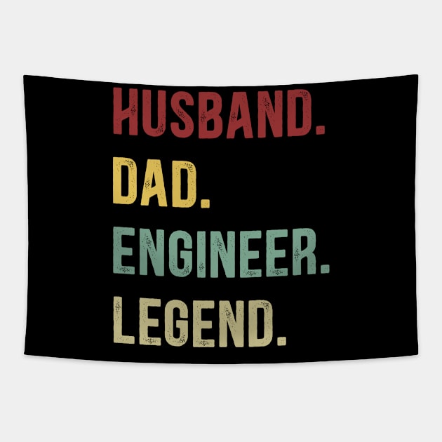 Engineer Funny Husband Dad Engineer Legend Tapestry by Tun Clothing