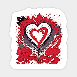 Abstraction love red heart Magnet