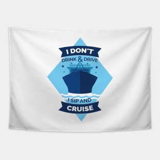 Funny Cruise Ship Design Tapestry