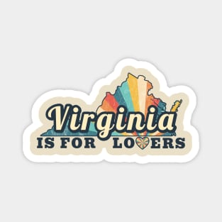 Virginia Is For Lovers Maps Vintage Magnet