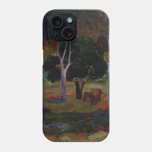 Landscape with a Pig and a Horse (Hiva Oa) by Paul Gauguin Phone Case