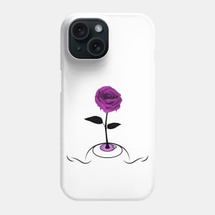 Pink Rose Blooming From Eye / Light Clothes Phone Case