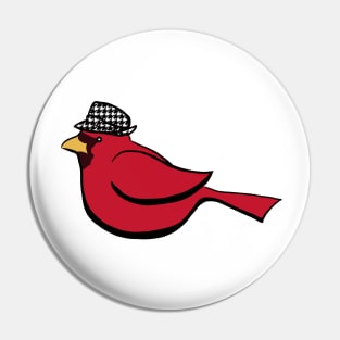 Houndstooth Cardinal Pin