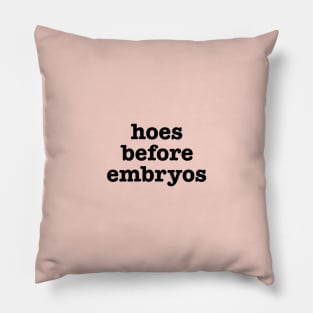 Hoes Before Embryos Pillow