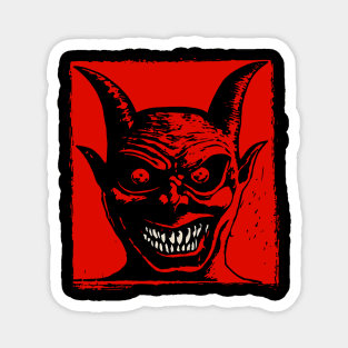 Lino Cut Devil Magnet