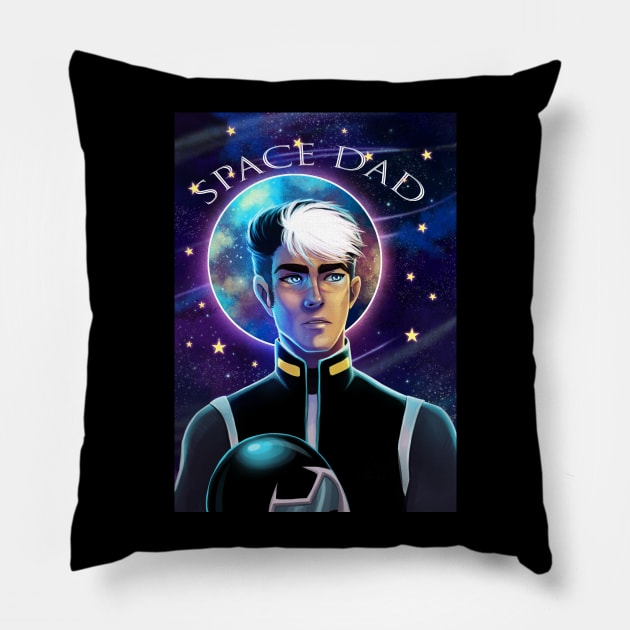 Space Dad Pillow by KatIvyArt