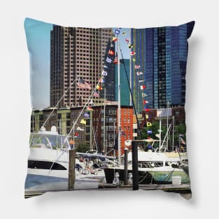 Jersey City NJ - Boat Pennants Pillow