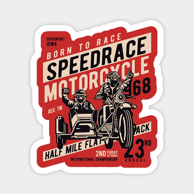 speedrace motorcycle Magnet by ramonagbrl