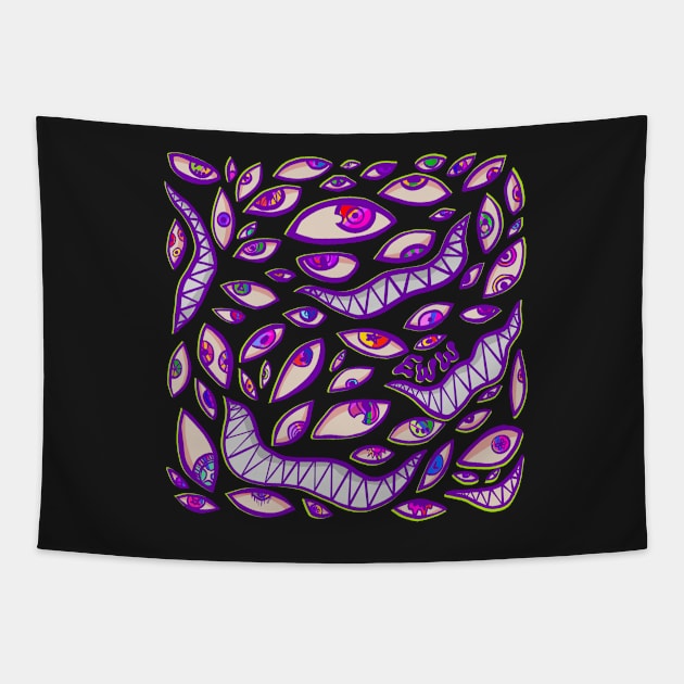 Monster mash - Purp Tapestry by EwwGerms