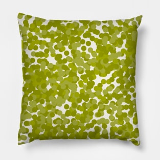 Green dots over cream background Pillow