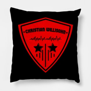 Logo simple christian red colour Pillow