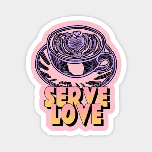 Server Love Coffee Lover Barista Inspirational Magnet