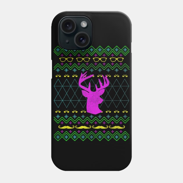 Ugly Hipster Sweater (Neon Edition) Phone Case by BeanePod