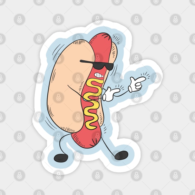 cool hot dog Magnet by UniqueDesignsCo