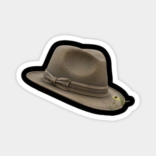 Vintage Fedora Hat Design Magnet