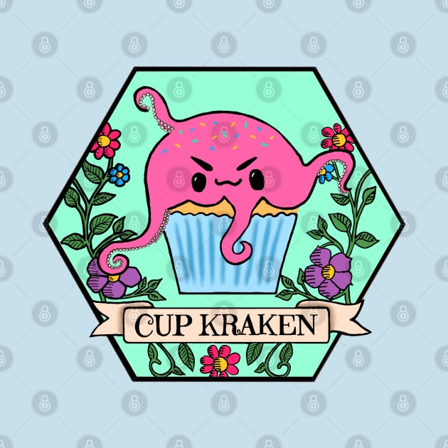 Cup Kraken : Cute Tea Party Kraken Pun by Mighty Fine Arts