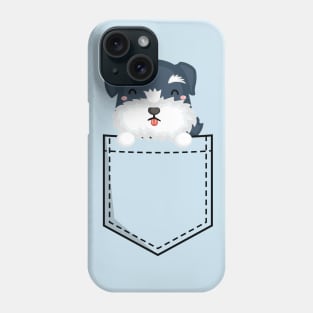 Schnauzer in the pocket Phone Case