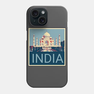 India in Shepard Fairey style design Phone Case