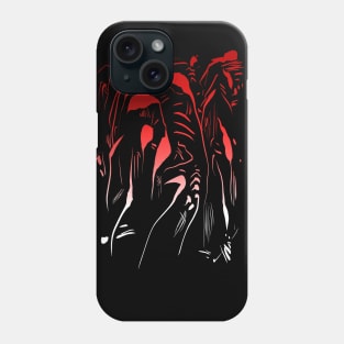 abstract color lineart - burning landscape Phone Case