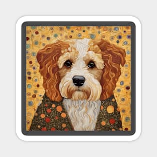 Cute Klimt Dog with Colorful Jacket Magnet