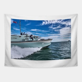 Motor gun Boat at Speed Tapestry