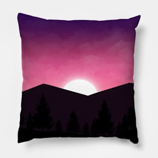 Sun rising over the mountain Pillow