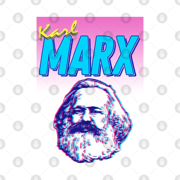 Karl Marx 3D Graphic Design 90s Style Hipster Statement Tee by DankFutura