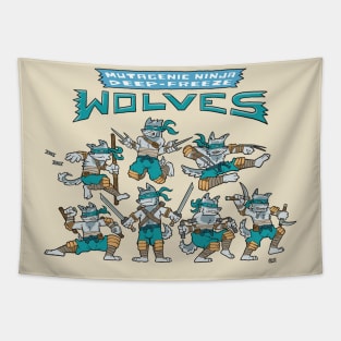 Mutagenic Ninja Deep-Freeze Wolves Tapestry