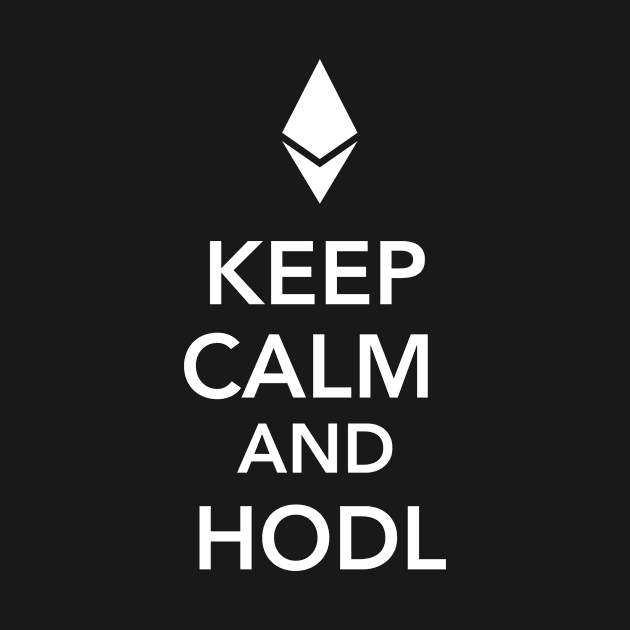 Ethereum Coin Cryptocurrency - Keep Calm and HODL Ethereum by vladocar